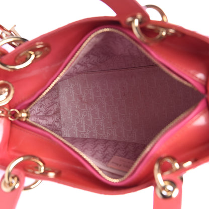 Christian Dior Patent Cannage Medium Lady Dior Pink 5 of 20