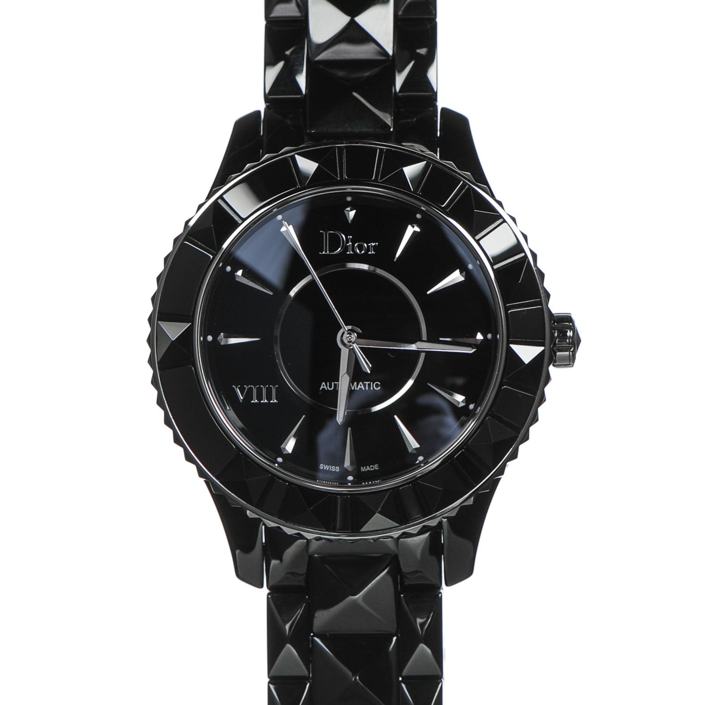 Stainless Steel Ceramic 38mm Dior VIII Automatic Watch Black