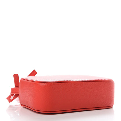Balenciaga Smooth Calfskin Logo XS Everyday Camera Bag Vivid Red Black 4 of 9