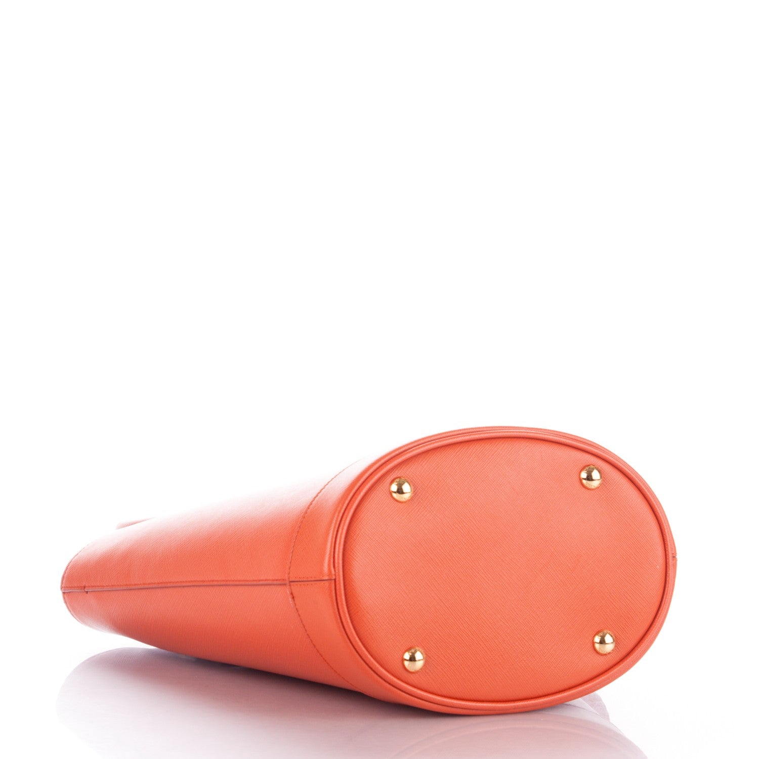 Prada Saffiano Lux Bucket Tote Papaya 4 of 8