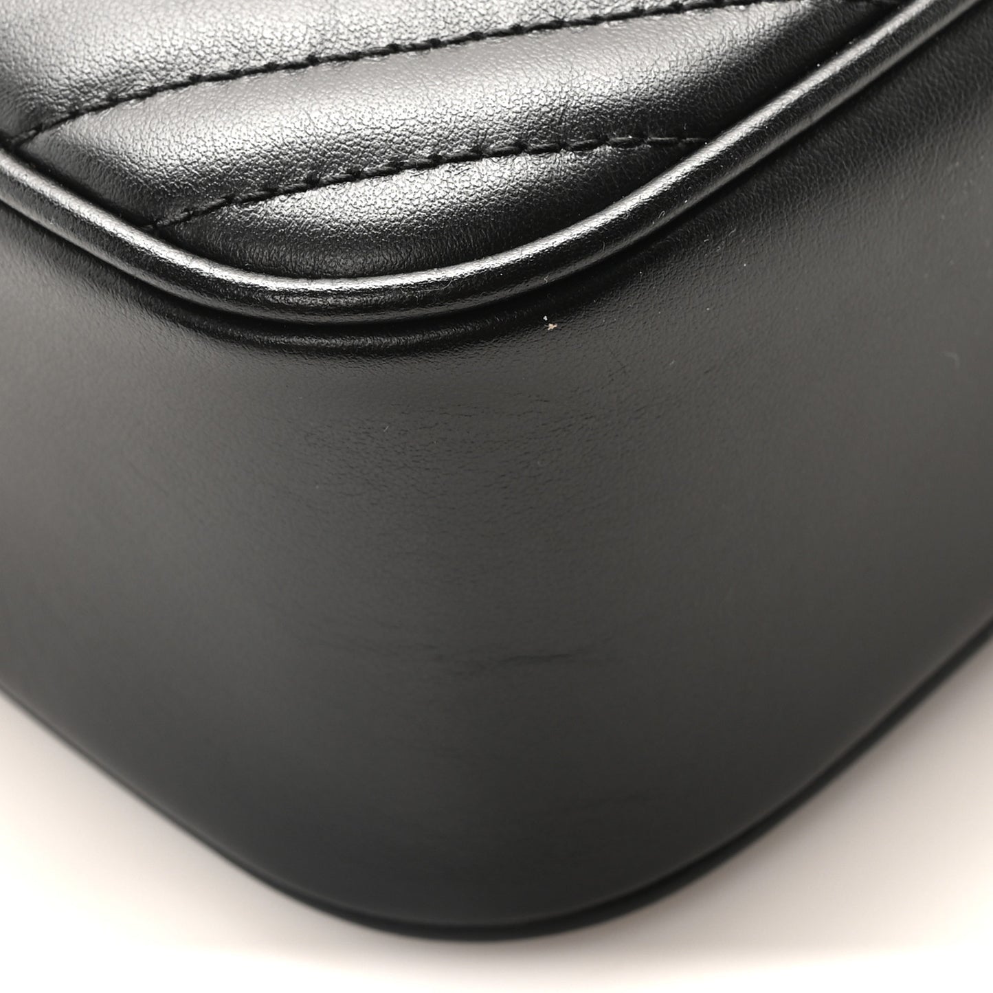 Calfskin Matelasse Small GG Marmont Chain Shoulder Bag Black