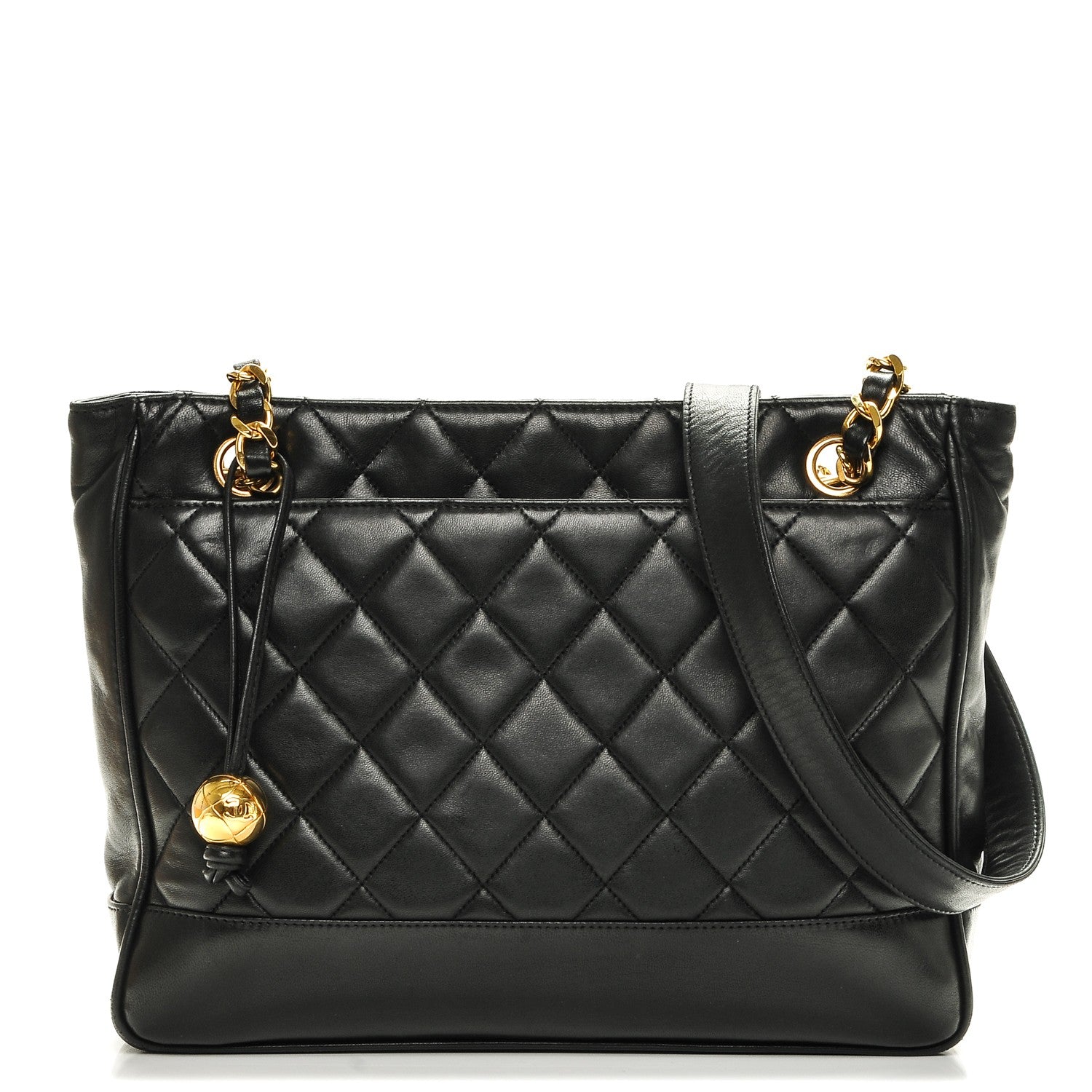 Chanel Lambskin Quilted Shoulder Bag Black 1 of 9