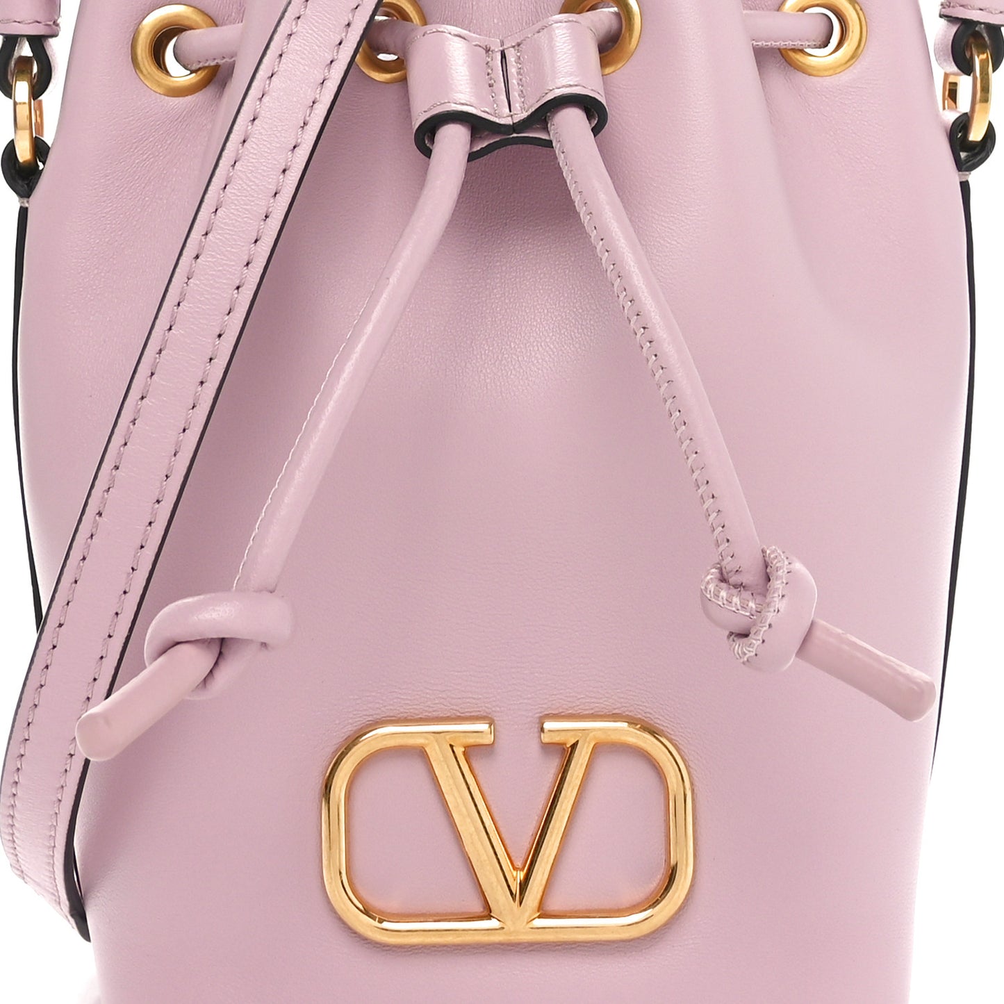 Nappa Mini VLogo Signature Bucket Bag Water Lilac