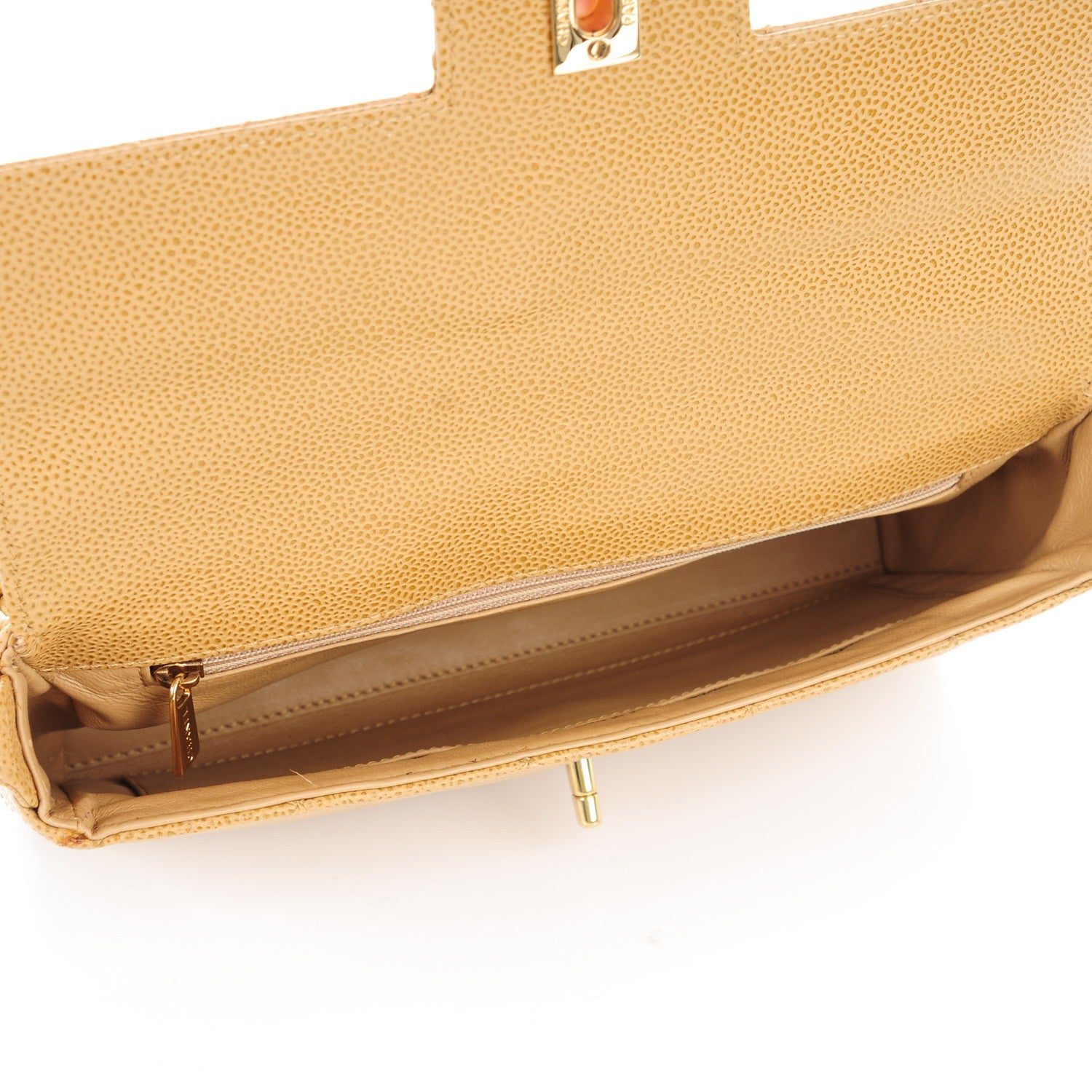 Chanel Caviar Quilted Medium Single Flap Beige 5 of 10