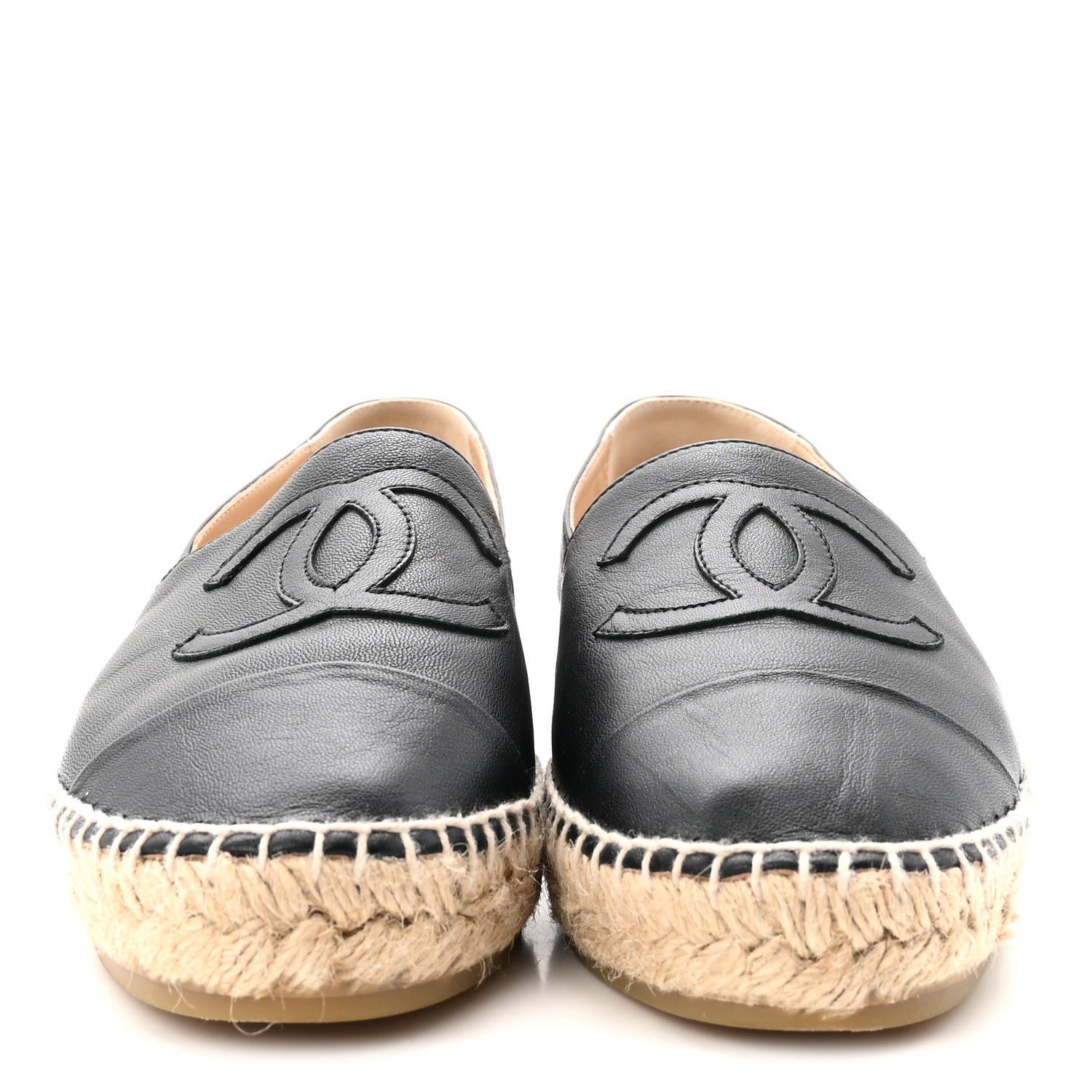 Chanel Lambskin CC Espadrilles 39 Black 3 of 10