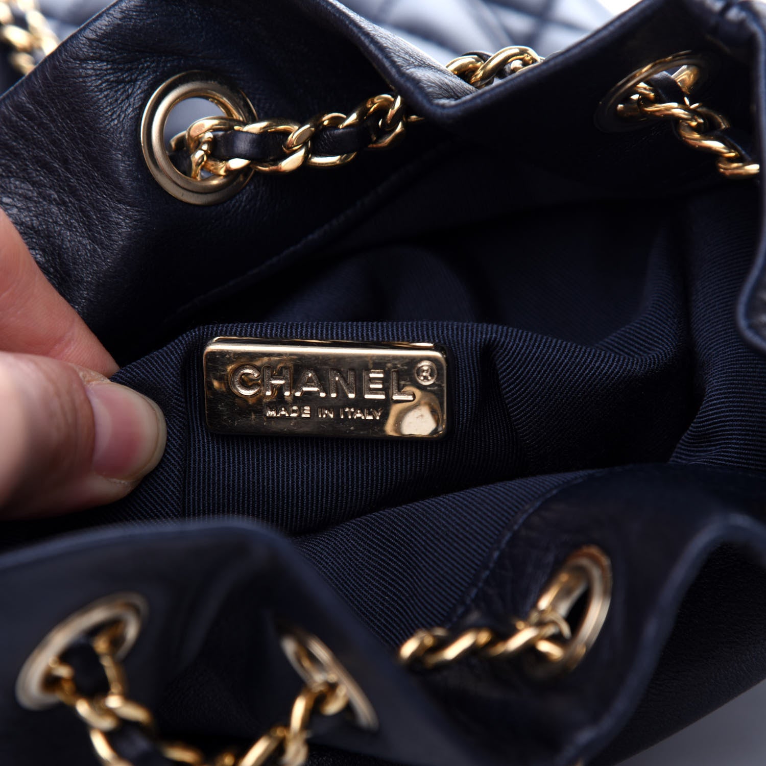 Chanel Lambskin Quilted Small in Seoul Backpack Navy 5 of 9