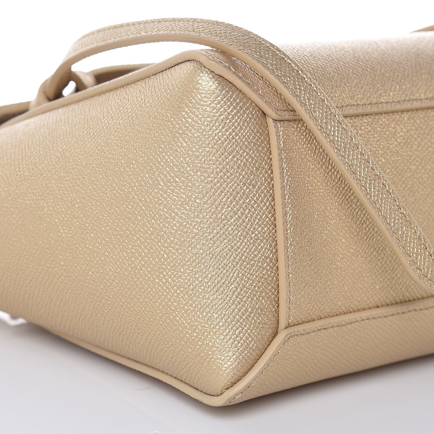 Celine Laminated Calfskin Nano Belt Bag Gold 9 of 10