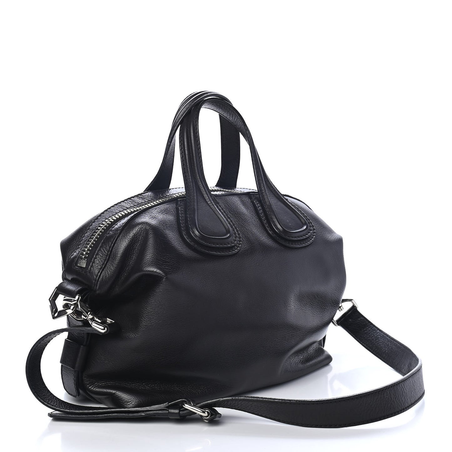 Pebbled Calfskin Small Nightingale Black