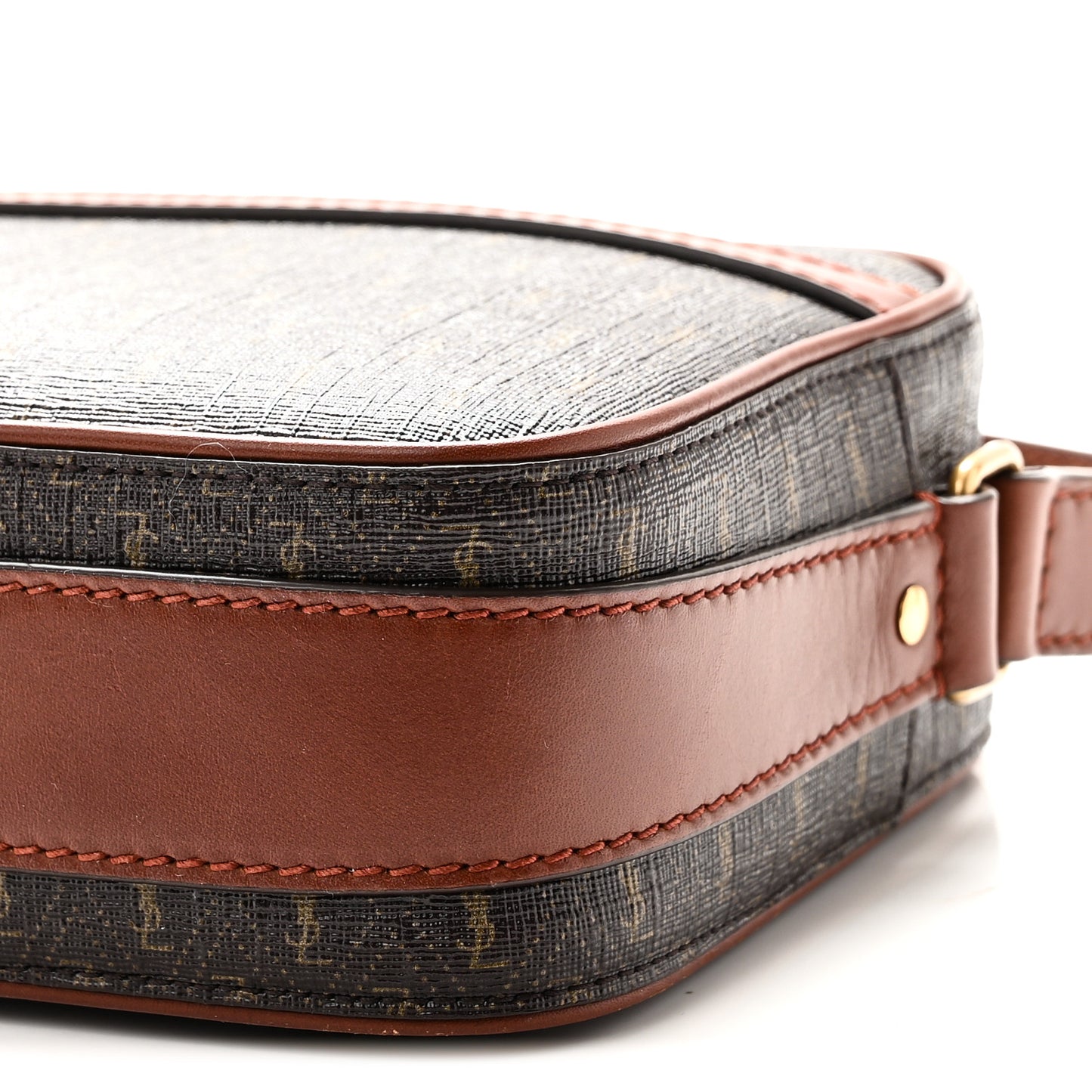 Canvas Smooth Calfskin Le Monogramme Camera Bag Chestnut
