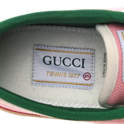 Gucci Canvas Web Womens 1977 Tennis Sneakers 37.5 Wild Rose Mystic White 7 of 8