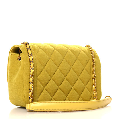 Chanel Jersey Quilted Mini Chic With Me Flap Yellow 2 of 10