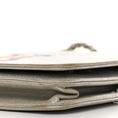 Chanel Metallic Lambskin Wallet on Chain WOC Silver 11 of 14