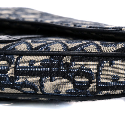 Christian Dior Oblique Mens Mini Saddle Bag Blue 9 of 9