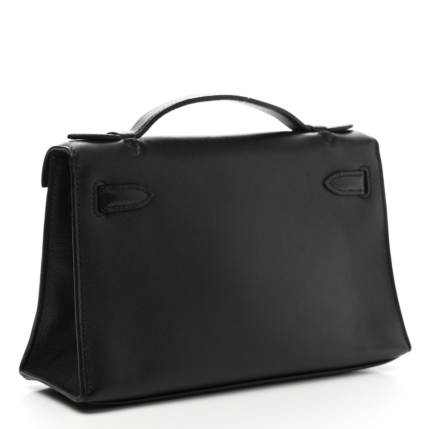 Hermes Swift Kelly Pochette Clutch Black 3 of 9