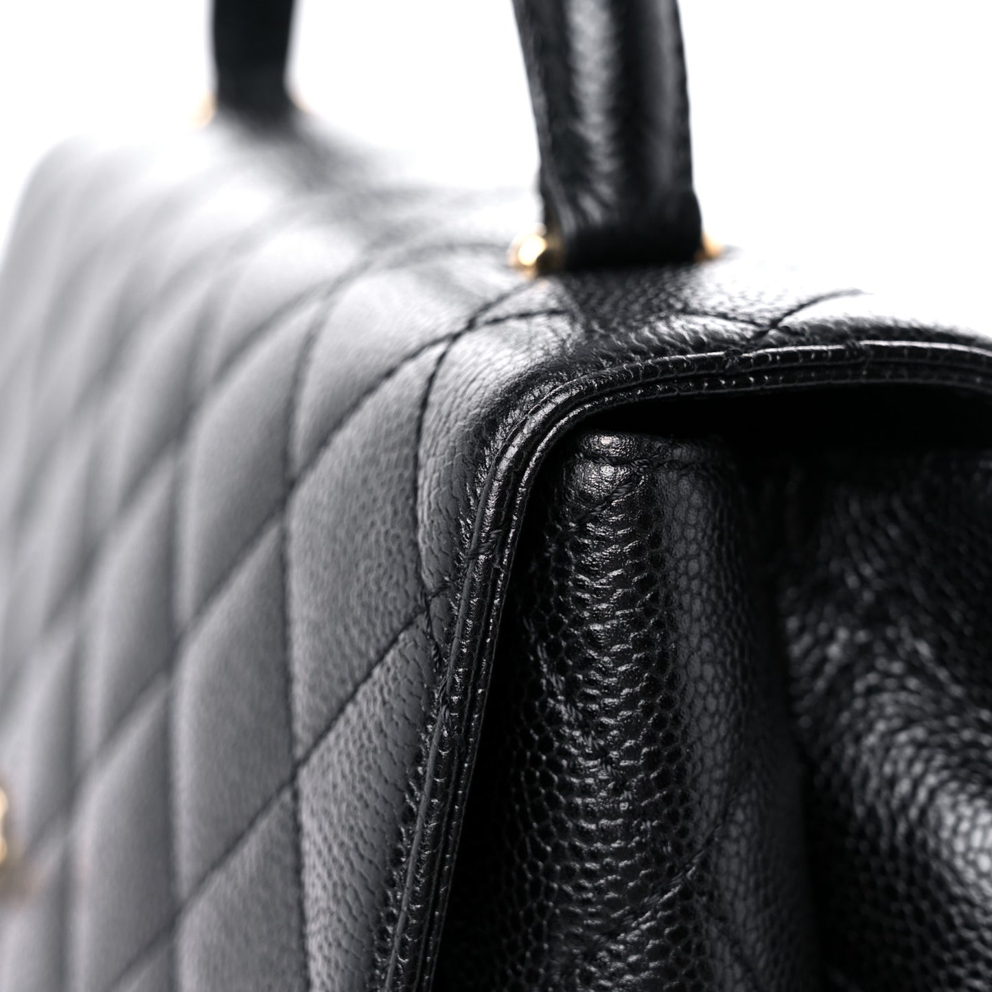 Caviar Quilted Jumbo Kelly Flap Black