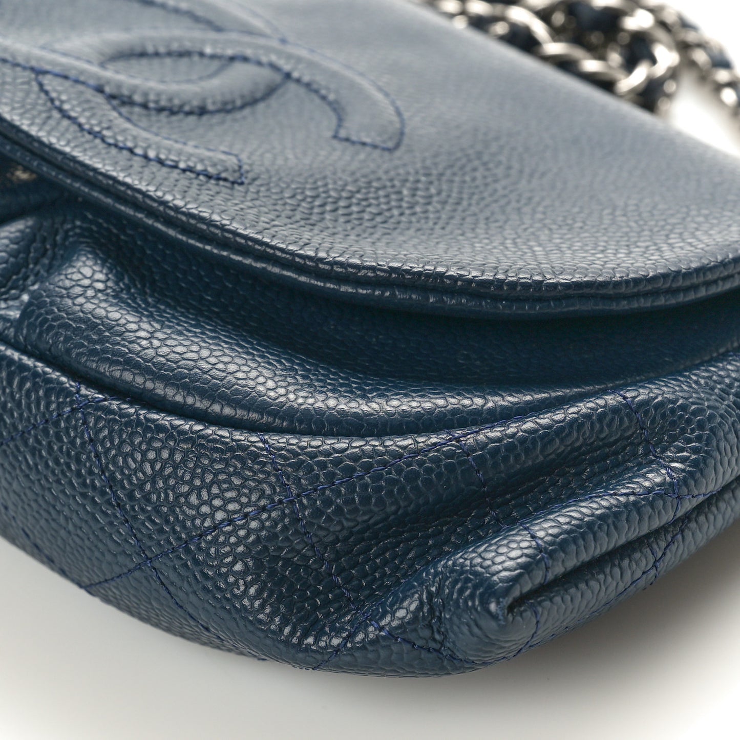 Caviar Half Moon Wallet On Chain WOC Navy