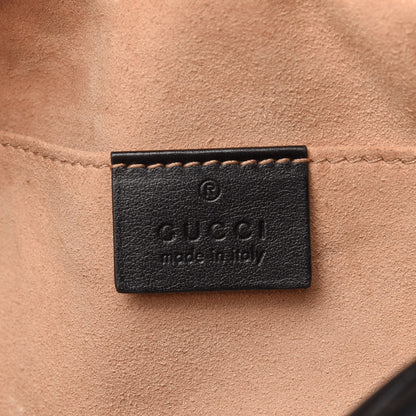 Gucci Calfskin Matelasse Small GG Marmont Chain Shoulder Bag Black 8 of 12