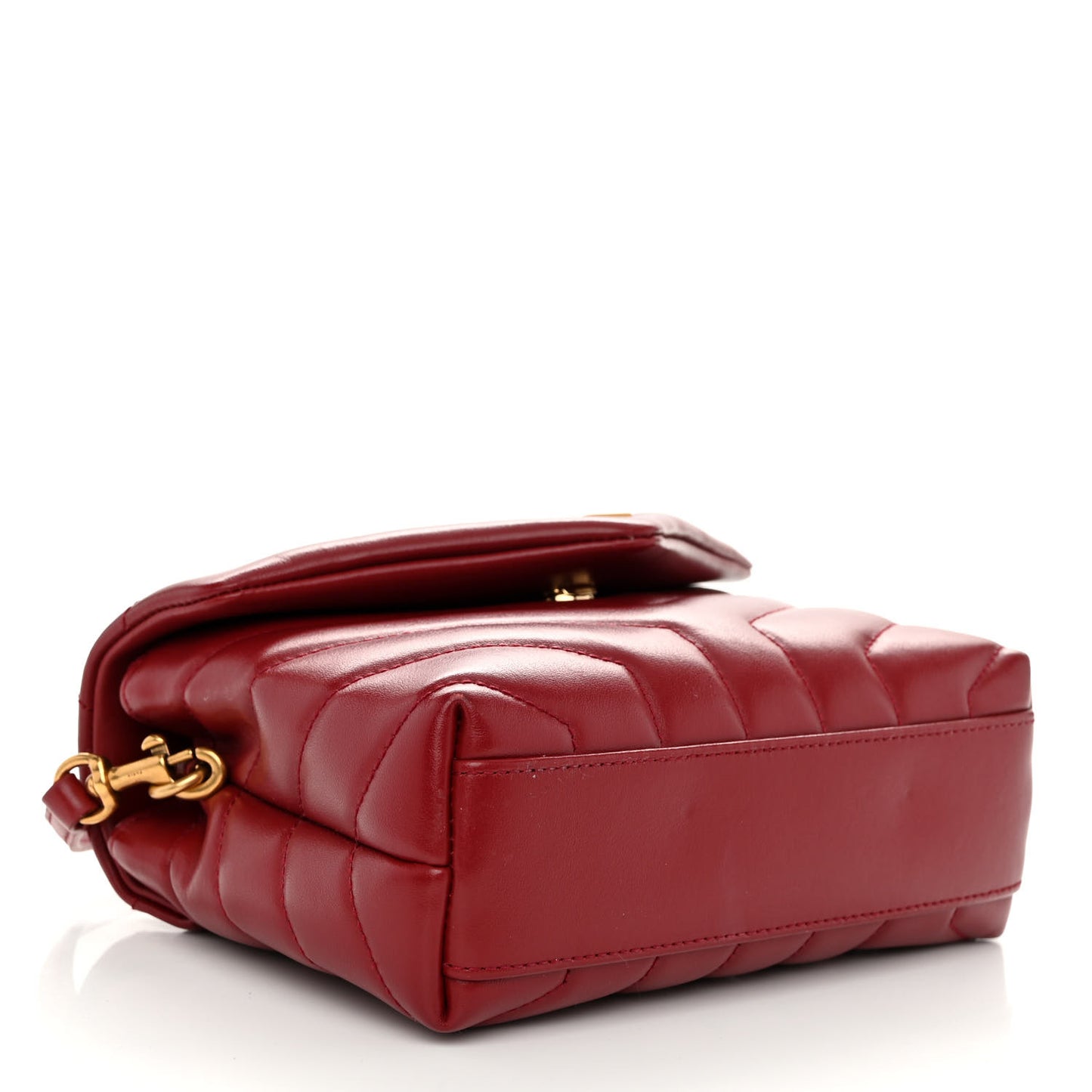 Calfskin Y Quilted Monogram Toy Loulou Crossbody Bag Rouge
