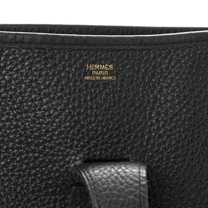 Hermes Taurillon Clemence Evelyne II TGM Black 5 of 10