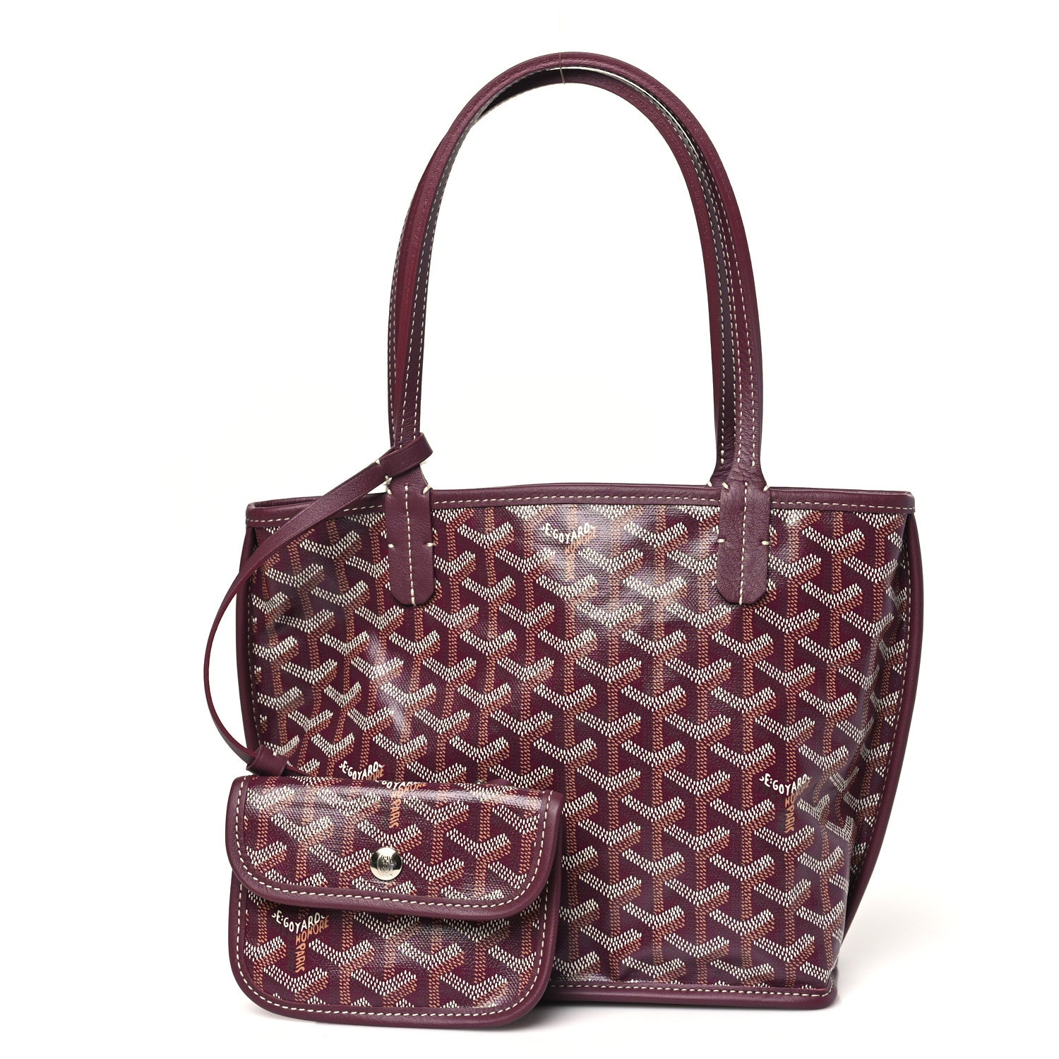 Goyard Goyardine Reversible Mini Anjou Burgundy 4 of 16