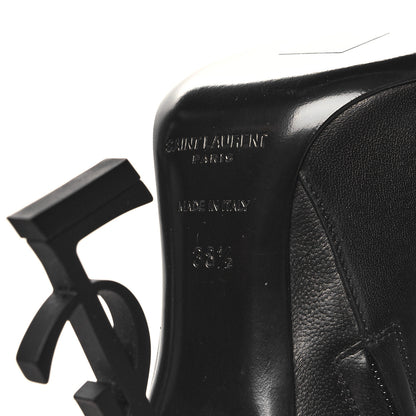 Saint Laurent Calfskin Opyum Ankle Boots 38.5 Black 7 of 8