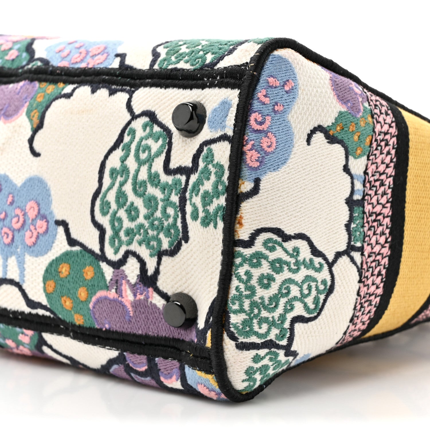 Christian Dior Canvas Embroidered Ciel De Reve Medium Lady D-Lite Latte Multicolor 9 of 13