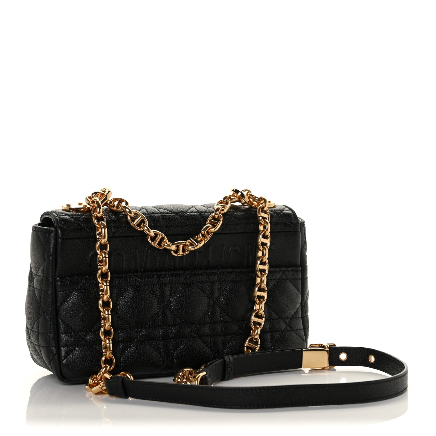 Christian Dior Calfskin Cannage Small Caro Bag Black 3 of 10