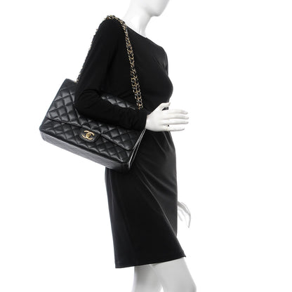 Chanel Caviar Quilted Maxi Double Flap Black 2 of 7