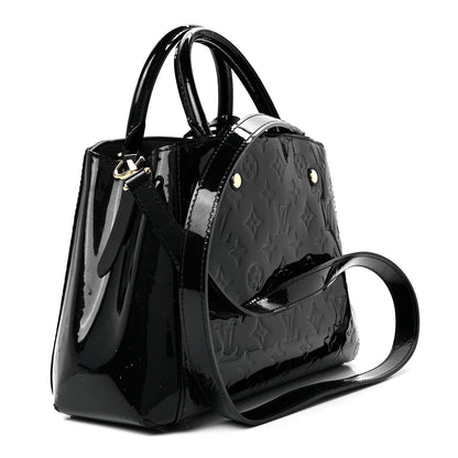 Louis Vuitton Vernis Montaigne BB Black 3 of 11