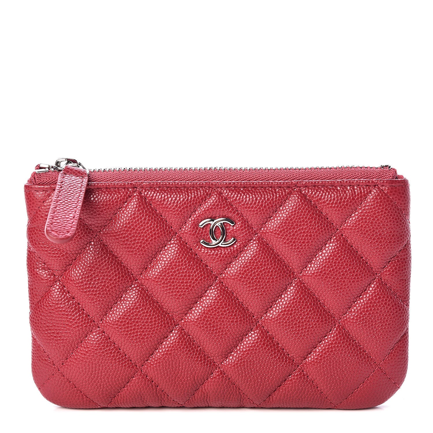 Chanel Caviar Quilted Small Cosmetic Case Dark Pink 1 of 8