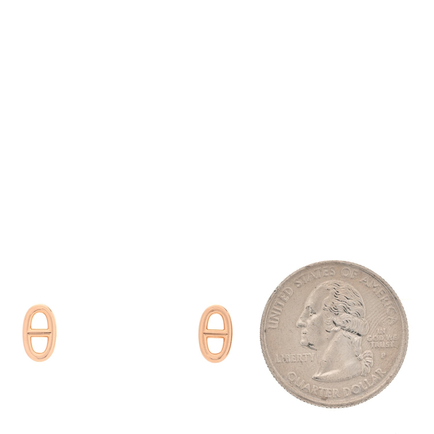Hermes 18K Rose Gold TPM Farandole Stud Earrings 2 of 5