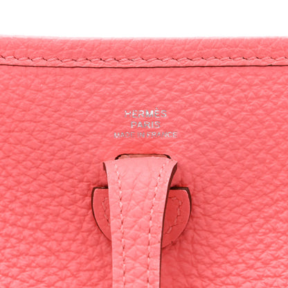 Hermes Taurillon Clemence Amazone Evelyne TPM Rose Azalee Rouge Pivoine 6 of 11
