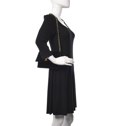 Chanel Velvet Vertical Horizontal Quilt Single Flap Black 2 of 20