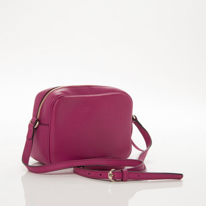 Gucci Cellarius Calfskin Small Soho Disco Bag Bright Bouganville 3 of 7