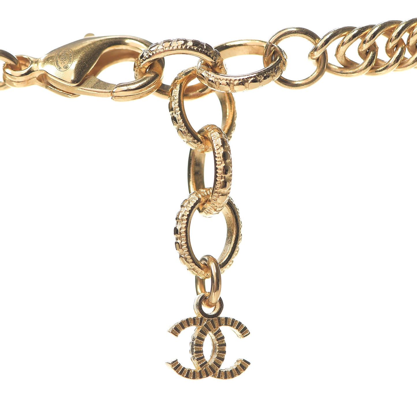 ID Dog Tag Charm Necklace Gold