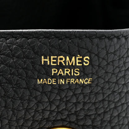 Hermes Taurillon Clemence Lindy 30 Black 6 of 13