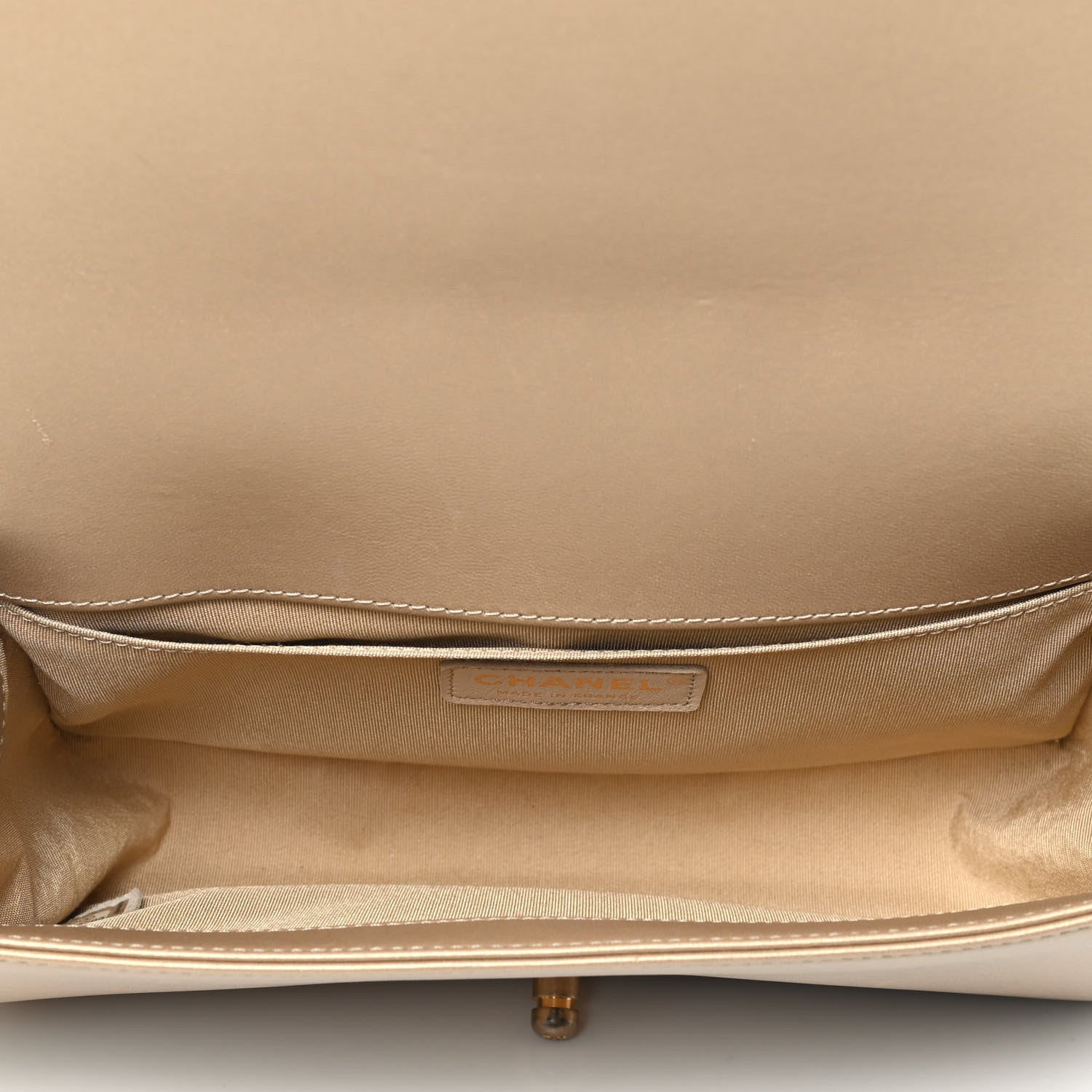 Chanel Metallic Lambskin Medium Scaled Boy Flap Gold 4 of 8