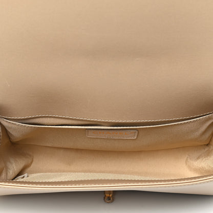 Chanel Metallic Lambskin Medium Scaled Boy Flap Gold 4 of 8
