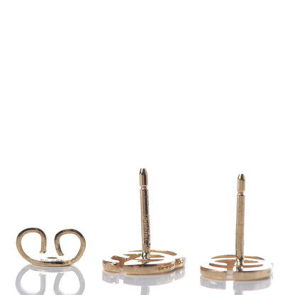 Gucci 18K Yellow Gold GG Tissue Stud Earrings 3 of 4