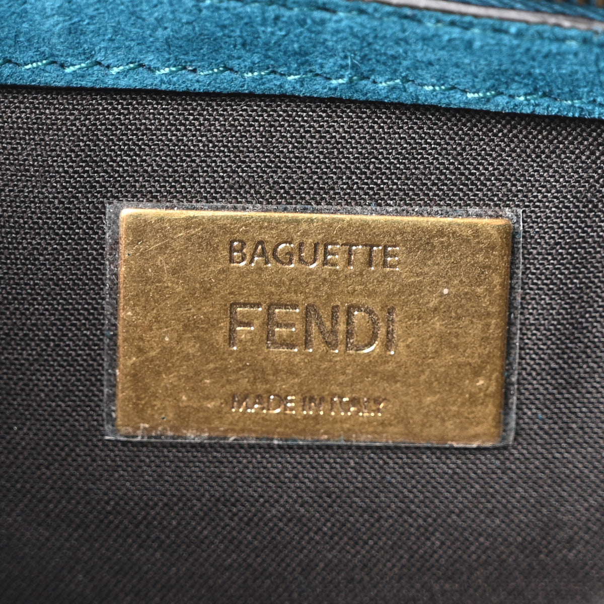 Fendi Chamois Large Baguette Ottanio 6 of 10