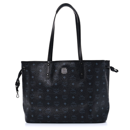 MCM Visetos Medium Reversible Shopping Tote Black 1 of 29