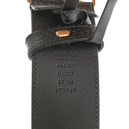 Gucci Textured Calfskin Double G 40mm Belt 85 34 Black 5 of 5