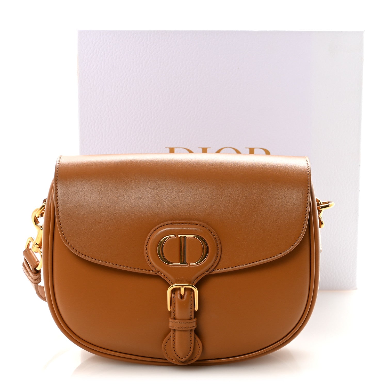Christian Dior Box Calfskin Medium Bobby Flap Camel 10 of 10