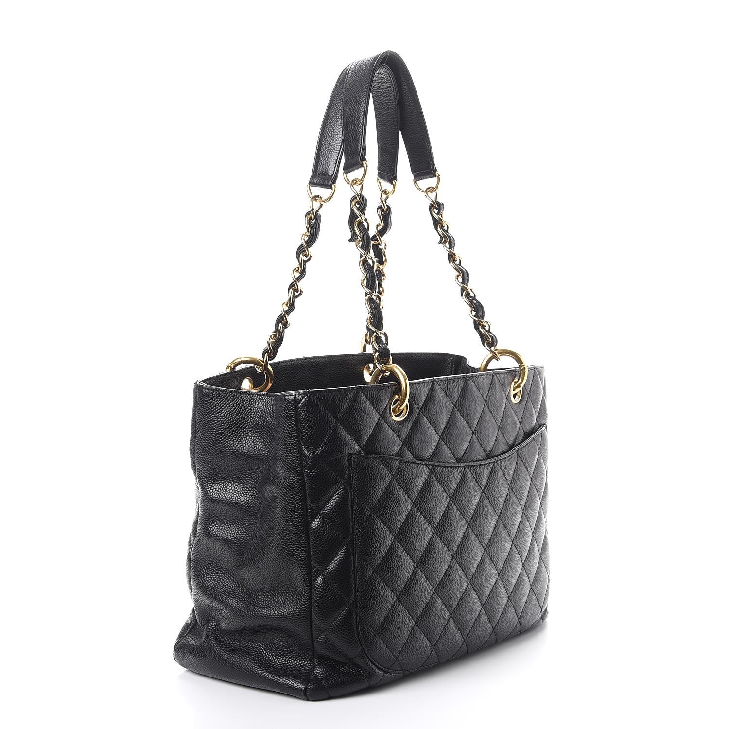 Chanel Caviar Quilted Grand Shopping Tote GST Black 3 of 14