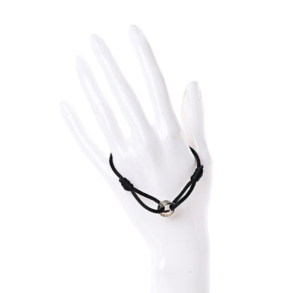 Cartier 18K Pink Yellow White Gold Trinity Adjustable Cord Bracelet Black 2 of 6