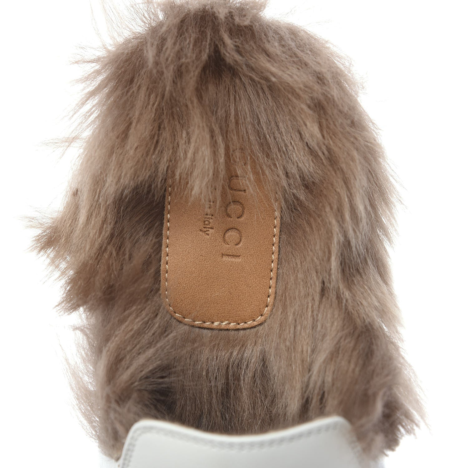Gucci Malaga Kid Fur Womens Princetown Slippers 36.5 Dusty White Naturale 6 of 8