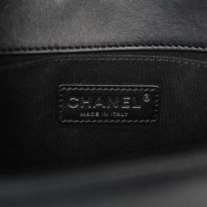 Chanel Patent Chevron Quilted Medium Boy Flap Black 6 of 14