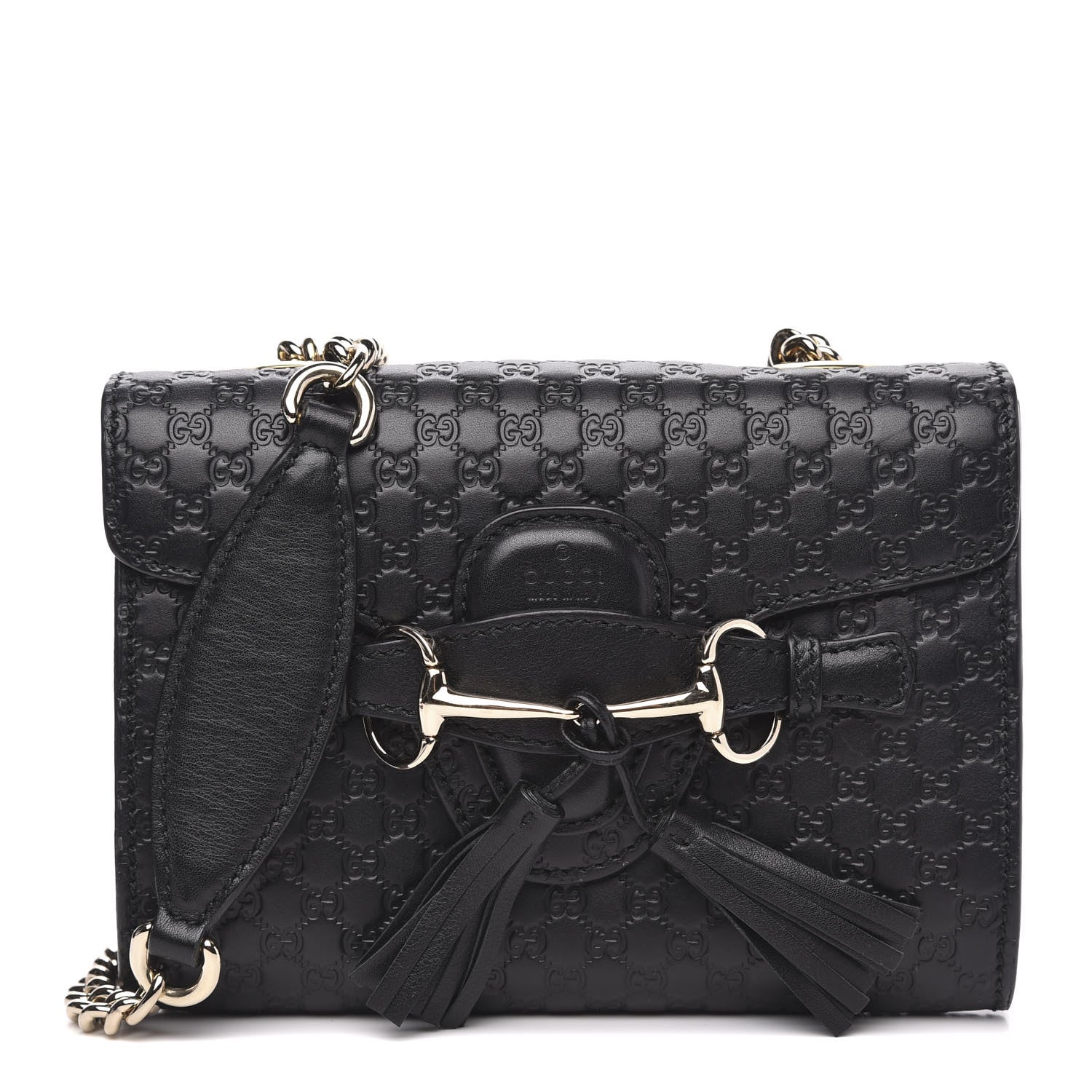 Gucci Microguccissima Mini Emily Shoulder Bag Black 1 of 11