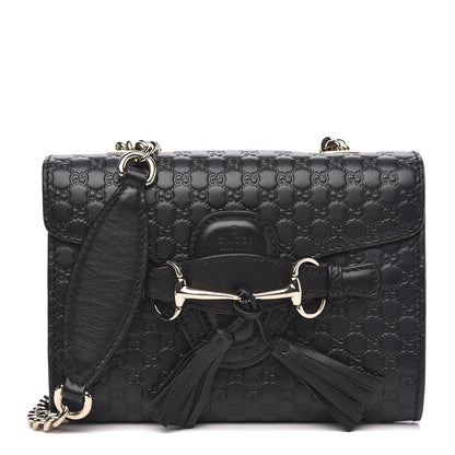 Gucci Microguccissima Mini Emily Shoulder Bag Black 1 of 11