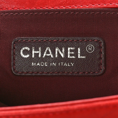 Chanel Crumpled Lambskin Small Studded Boy Flap Red 7 of 9